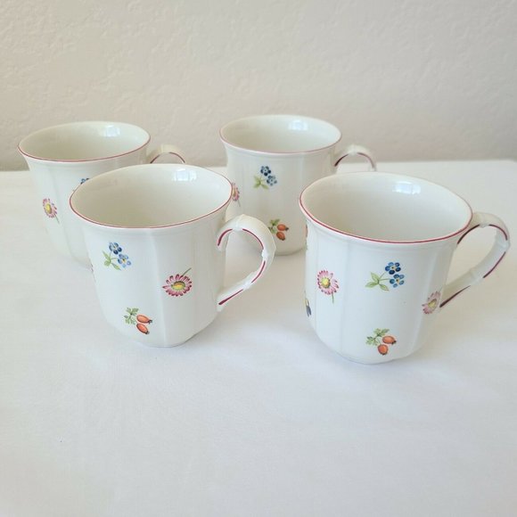 Villeroy Boch Dining Villeroy Boch Petite Fleur Coffee Mug Red Trim Poshmark